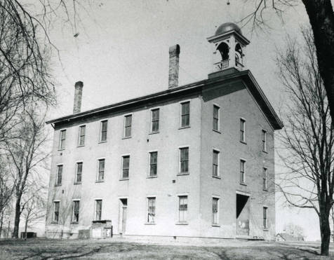 Archival photograph of Old North, an early Illinois Wesleyan University building
